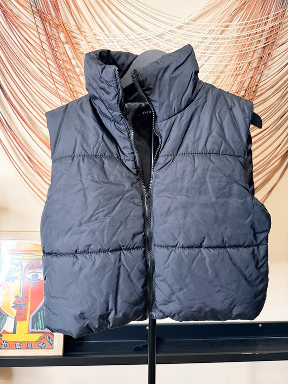 Shein bubble vest black 8 to 10 EUC